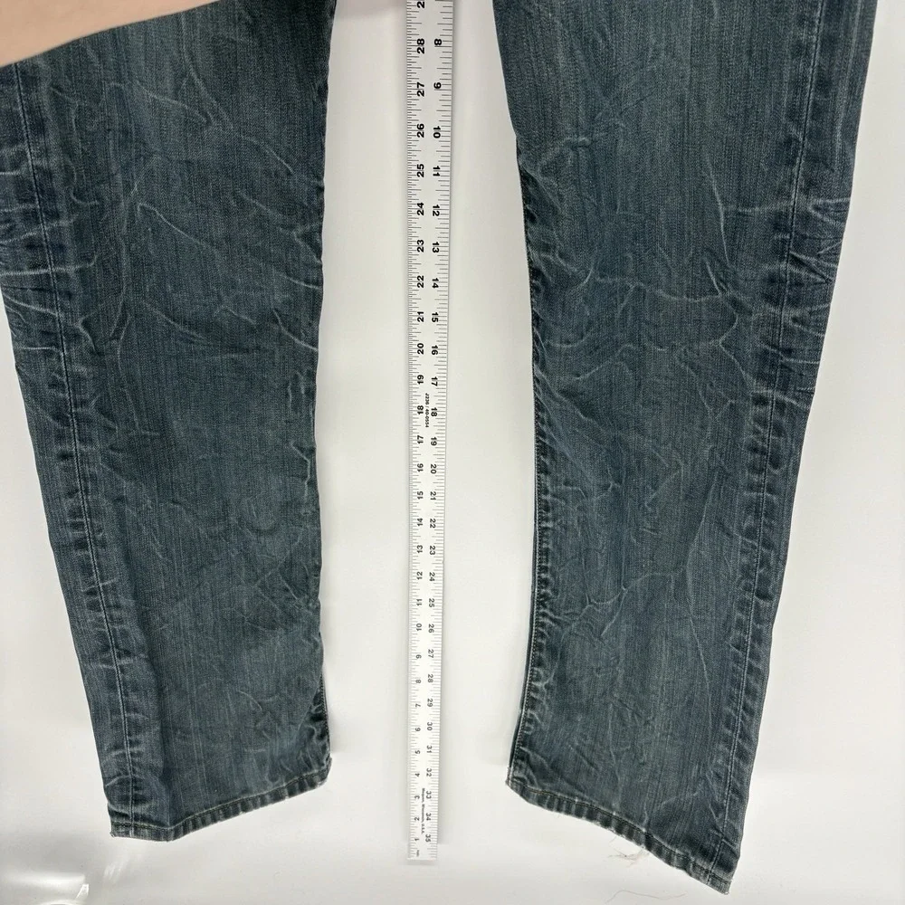 Vintage Levi's 501 Straight Jeans Button Fly Distressed Whisker Y2K Men 32X34